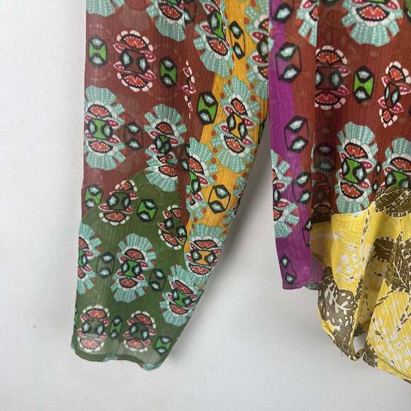 ZARA Floral Sheer Blouse Size X-Small NWT - Picture 8 of 13